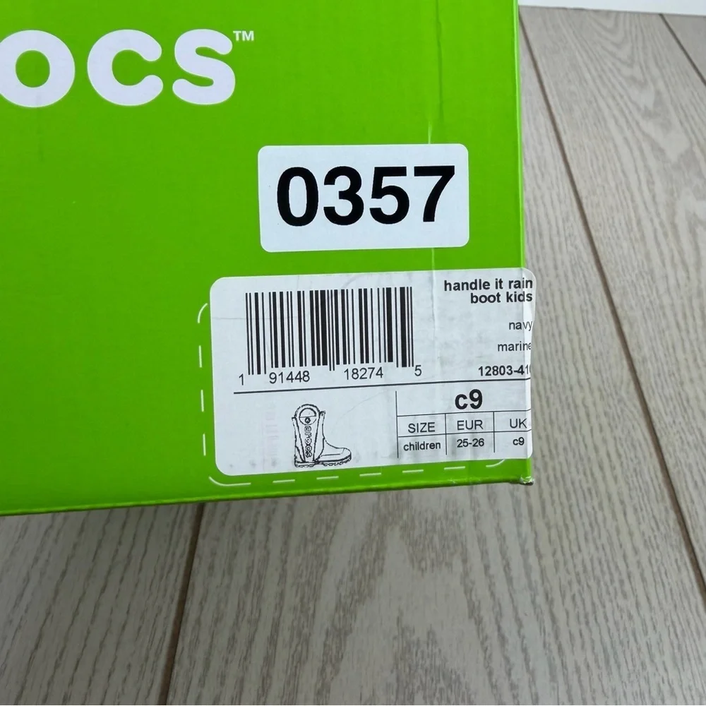 Crocs Kids’ Handle It Rain Boots c9 Navy Blue $45 Children's Shoes